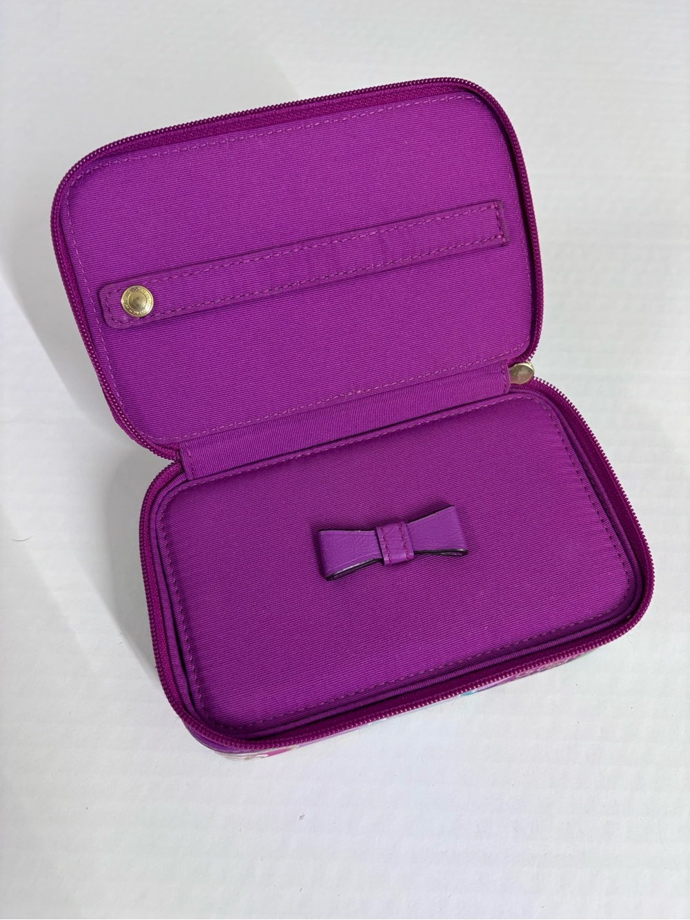 Vintage Coach Y2K Poppy Canvas Jewelry Case Purple RARE Travel Case - Picture 8 of 12